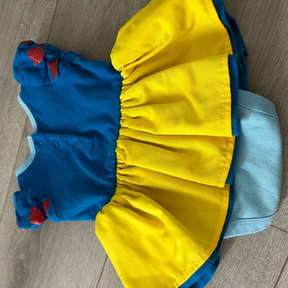 Disney Baby Snow White Princess Costume Dress Bodysuit 9-12M Halloween Cosplay